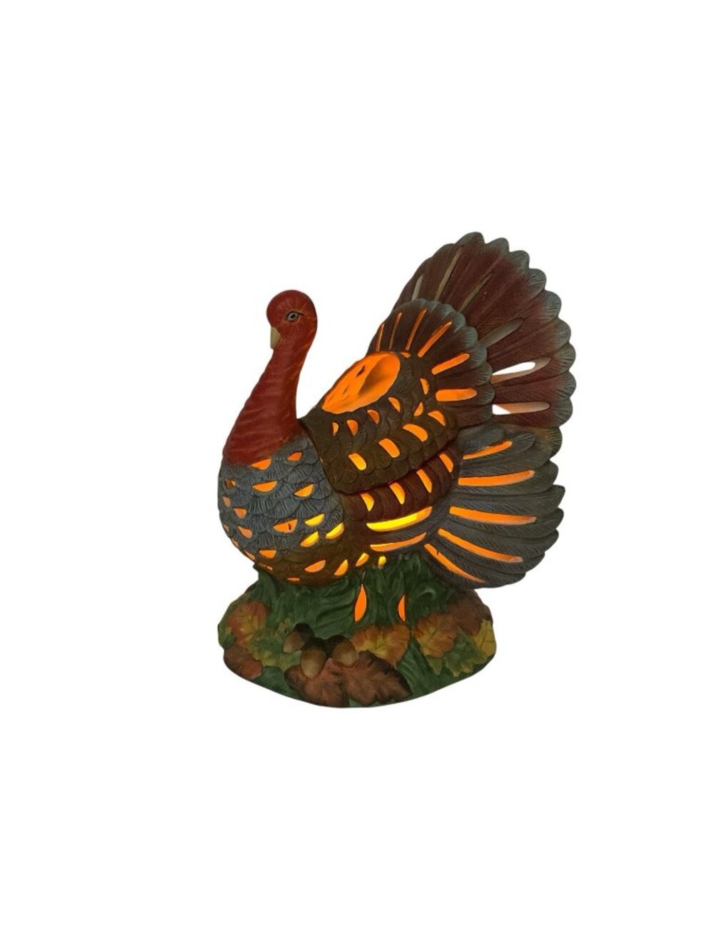 PartyLite 10" Turkey Tea Light Candle Holder Thanksgiving Table Setting wo/ Box